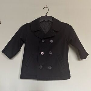 Classic Black 3/4T Kids Peacoat
